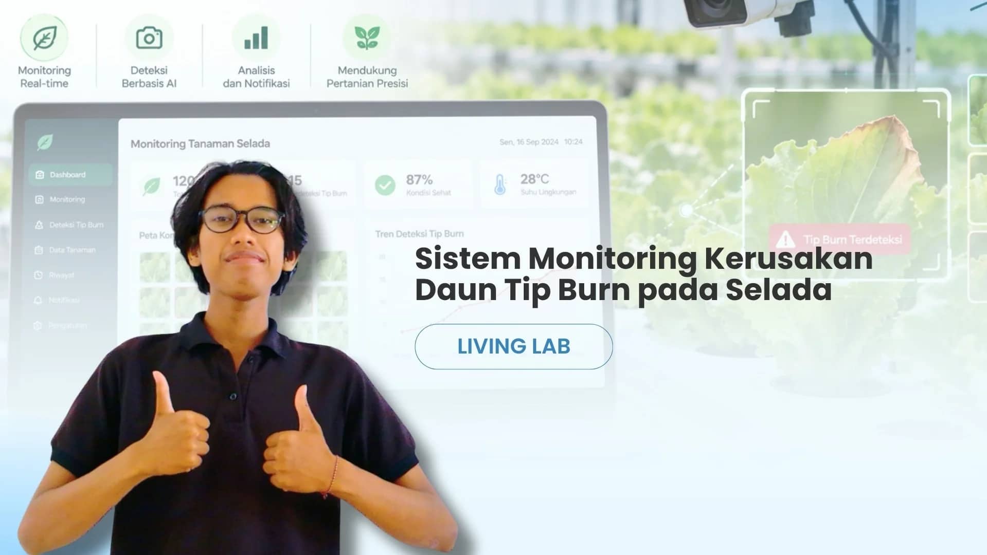 Pengembangan Sistem Monitoring Kerusakan Daun Tip Burn pada Tanaman Selada